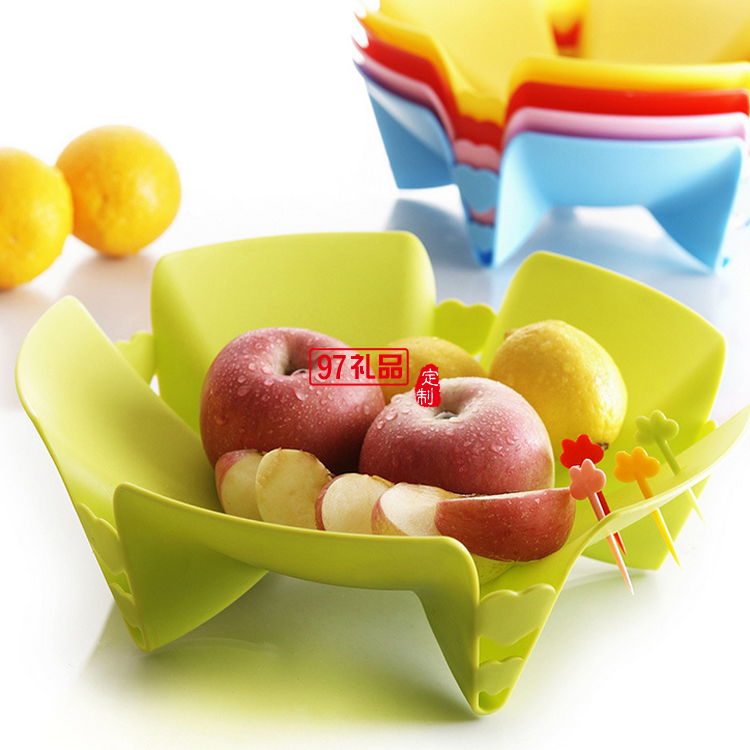 花朵型創意時尚愛心水果盤活動小禮品定制