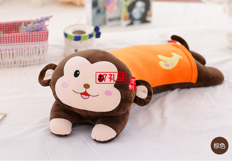 嘻哈猴靠墊毛絨玩具陪睡覺玩偶抱枕床上,紀(jì)念品定制禮品