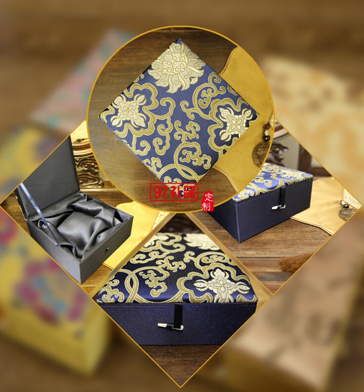 中式錦緞首飾盒首飾收納盒耳環盒飾品收納盒定制公司廣告禮品