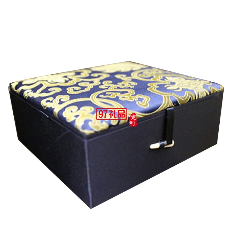 中式錦緞首飾盒首飾收納盒耳環盒飾品收納盒定制公司廣告禮品