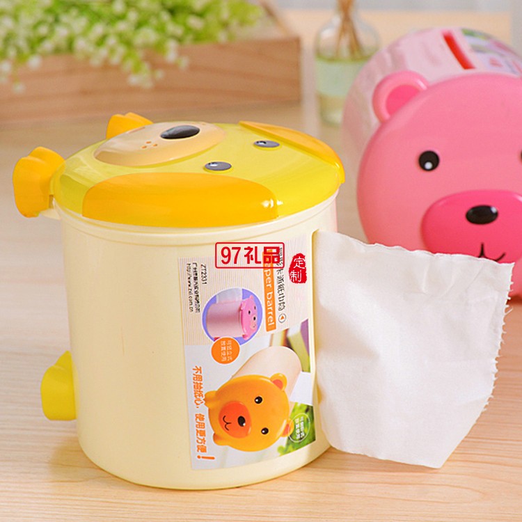 創意桌面卷紙筒紙巾盒