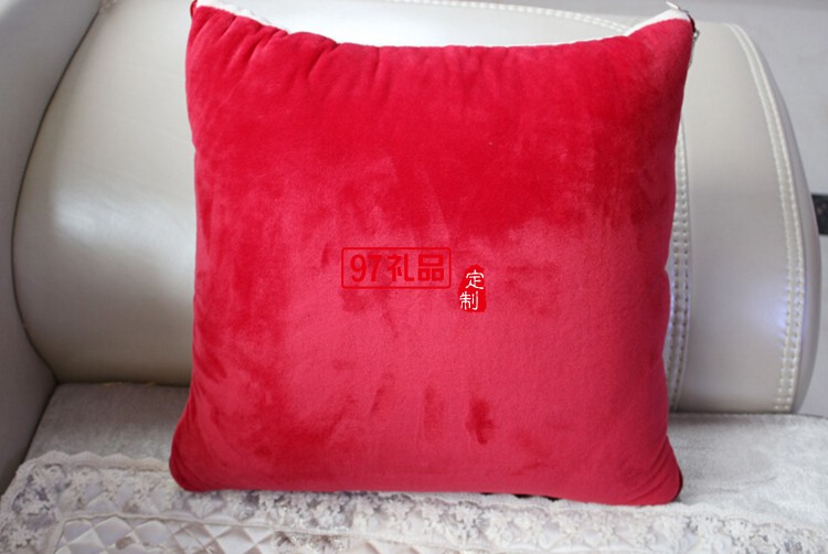 車載辦公室植絨抱枕被靠枕紀念品定制禮品