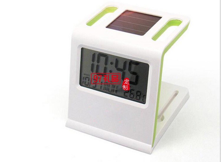太陽能鬧鐘 創意可愛時鐘