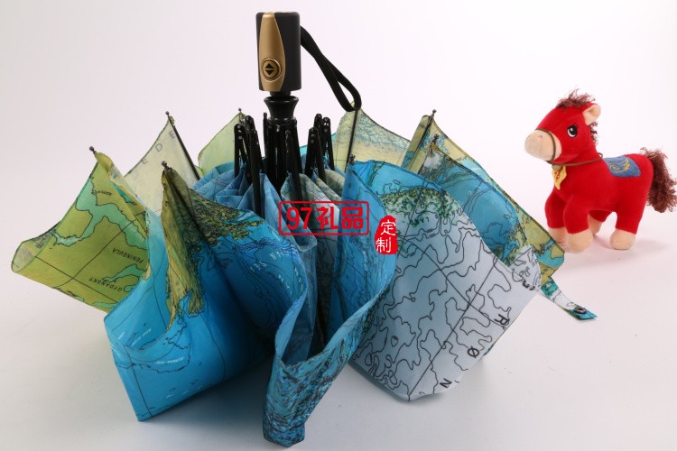 創意地圖廣告傘
