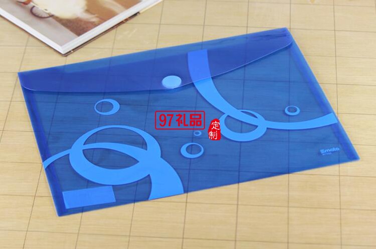 藍色透明A4文件袋無氣味 辦公用品 全新環保加厚防水