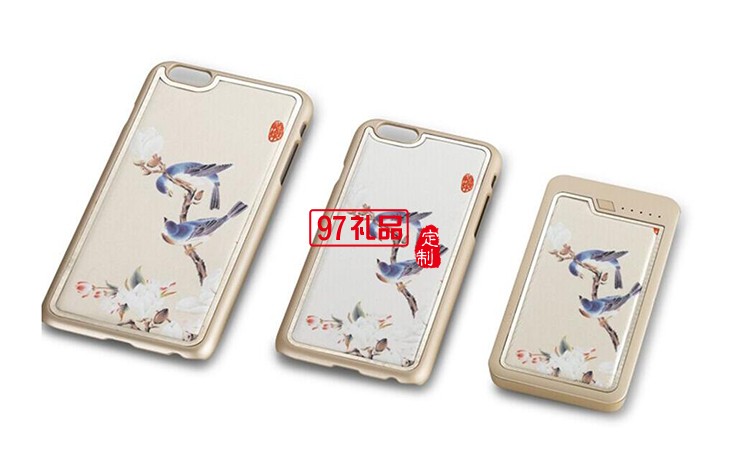 絲綢手機(jī)殼+8GU盤+5000mah移動(dòng)電源