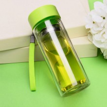 雙層玻璃杯 創意便攜茶杯 車載隔熱水杯