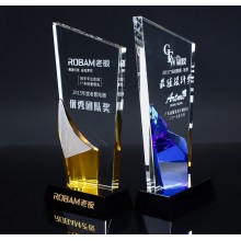 水晶獎杯員工禮品桌面擺件創意