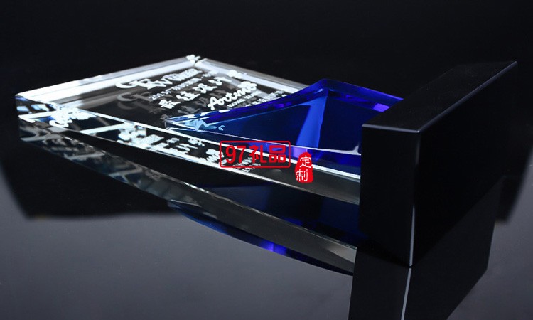 水晶獎杯員工禮品桌面擺件創意