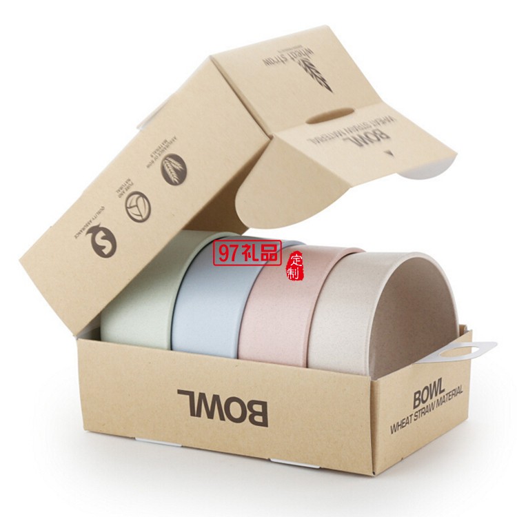 小麥日式彩色飯碗湯碗面碗創意家用米飯碗餐具套裝