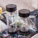 雙層商務杯 辦公杯 便攜玻璃杯 可定制LOGO