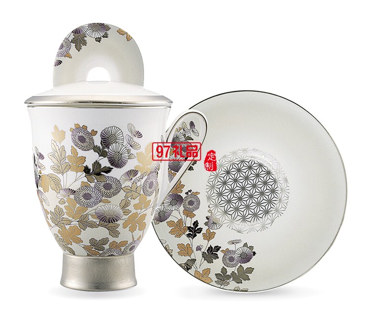 高檔精致咖啡杯精選禮品太陽(yáng)花杯碟套裝