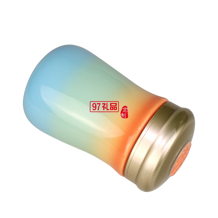 彩虹單層陶瓷杯隨行杯商務辦公杯