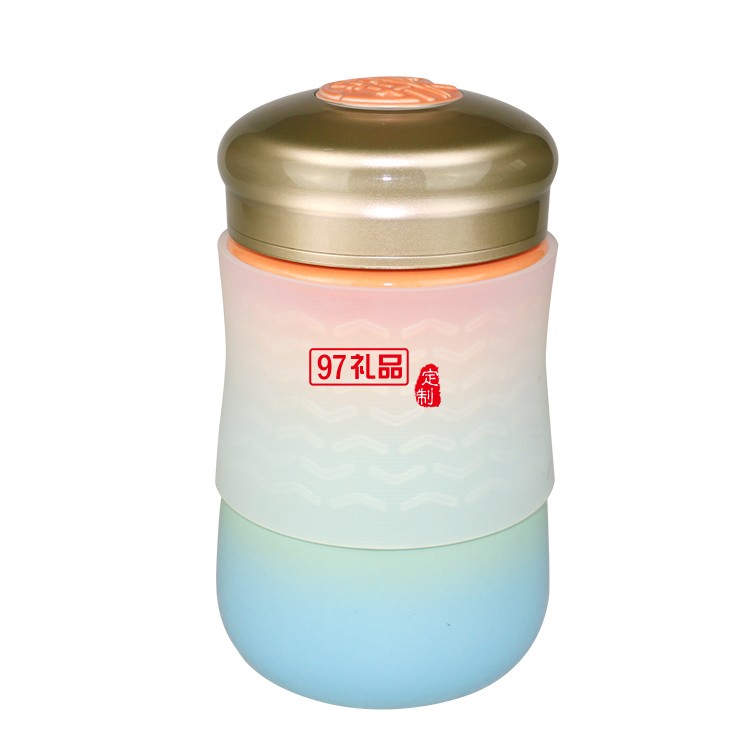 彩虹單層陶瓷杯隨行杯商務辦公杯