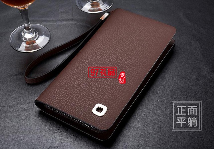 三棵樹漆定制男士商務手包 長款錢包皮包