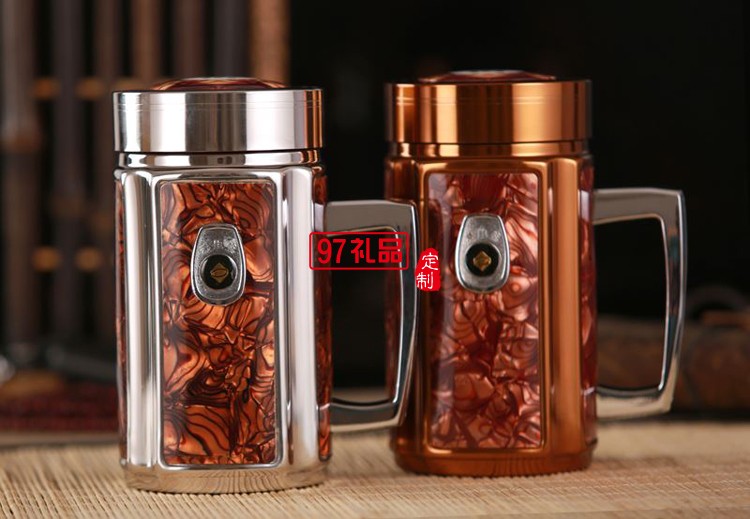 手柄杯骨瓷內膽保溫杯養生杯