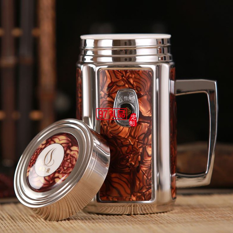 手柄杯骨瓷內膽保溫杯養生杯