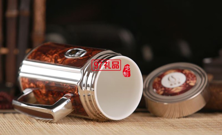 手柄杯骨瓷內膽保溫杯養生杯