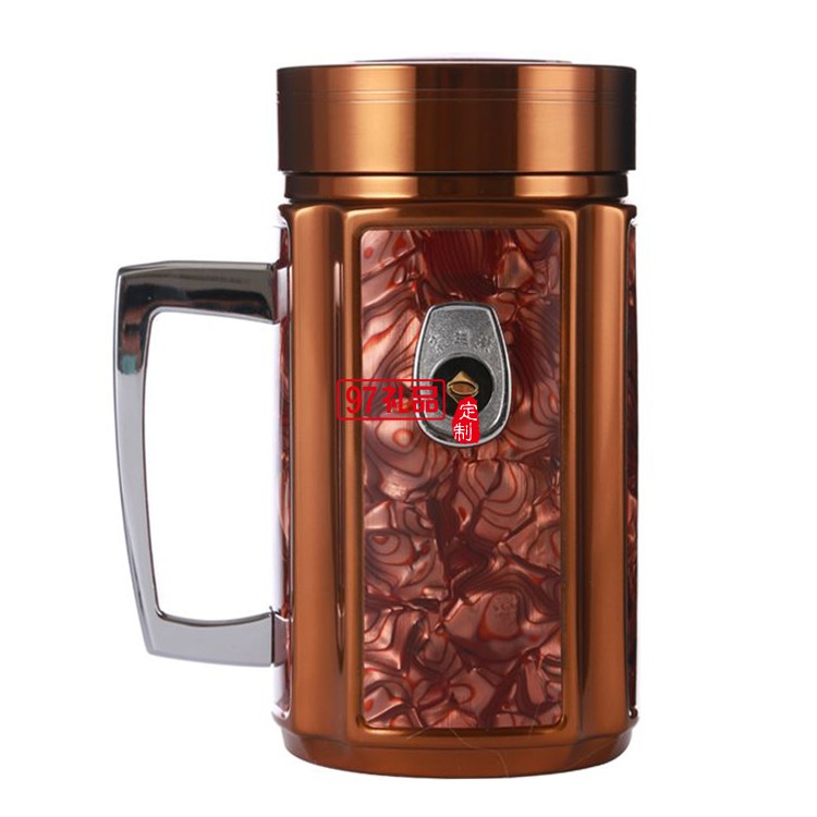 手柄杯骨瓷內膽保溫杯養生杯