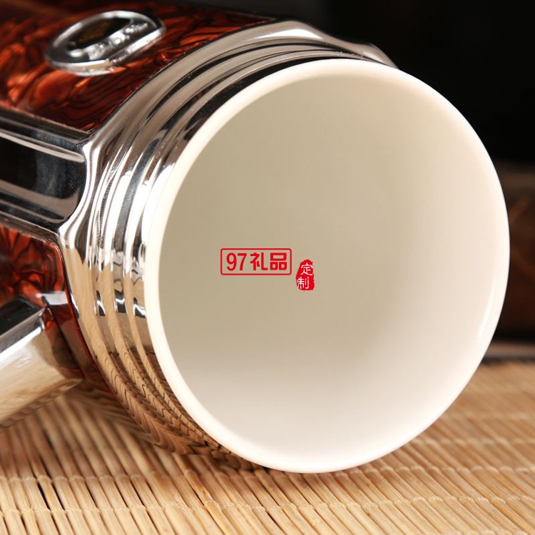 手柄杯骨瓷內膽保溫杯養生杯