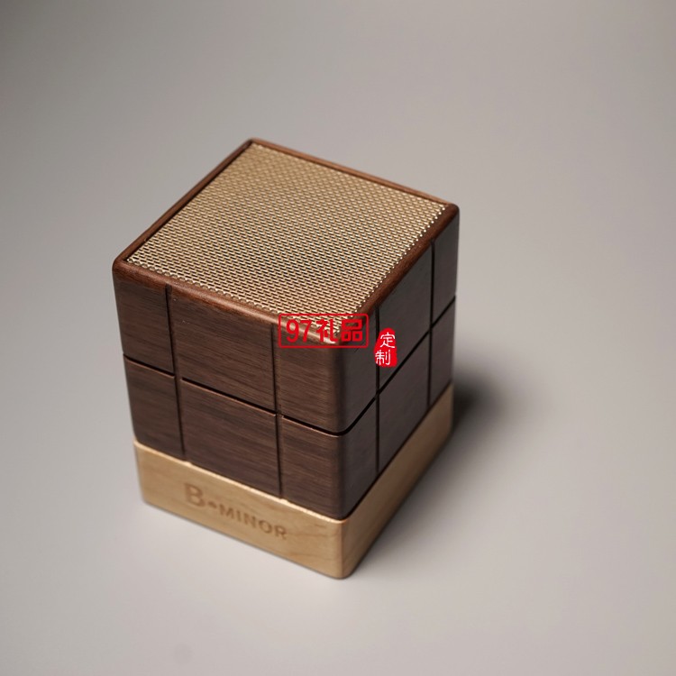 高端實木 時尚品質 巧克力立體音箱 天生一對  可定制logo