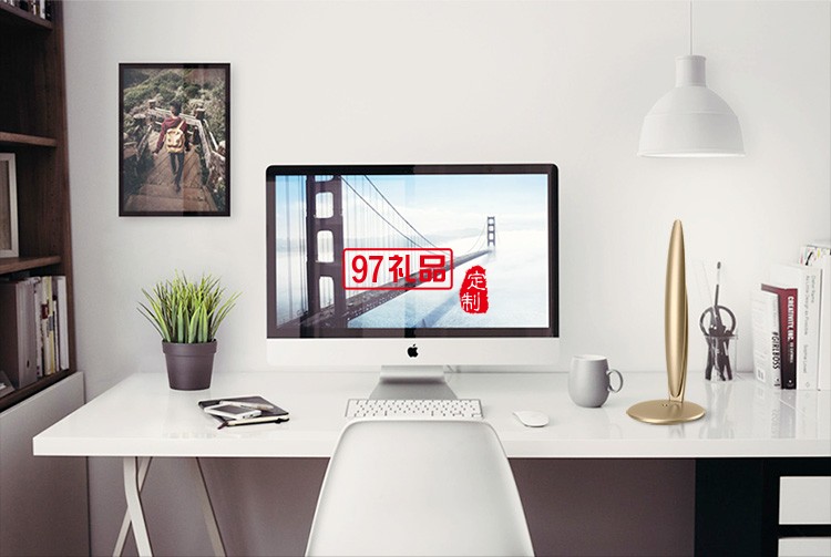 橢圓可調角度閱讀臺燈桌面小夜燈定制公司廣告禮品