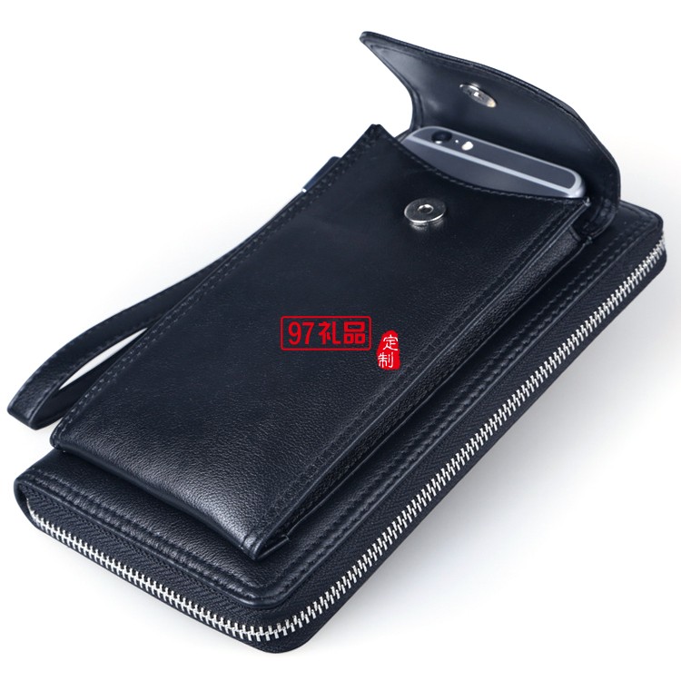 男式真皮手拿包 手機錢包 定制企業LOGO