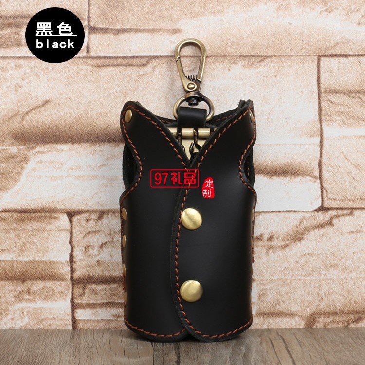 創意個性鑰匙扣原創頭層牛皮腰掛鎖匙包