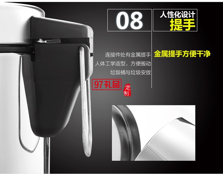 不銹鋼腳踏式垃圾桶圓形腳踩家用衛生桶