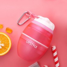 創意兒童吸管杯 韓國可愛水杯 便攜塑料杯 隨手杯