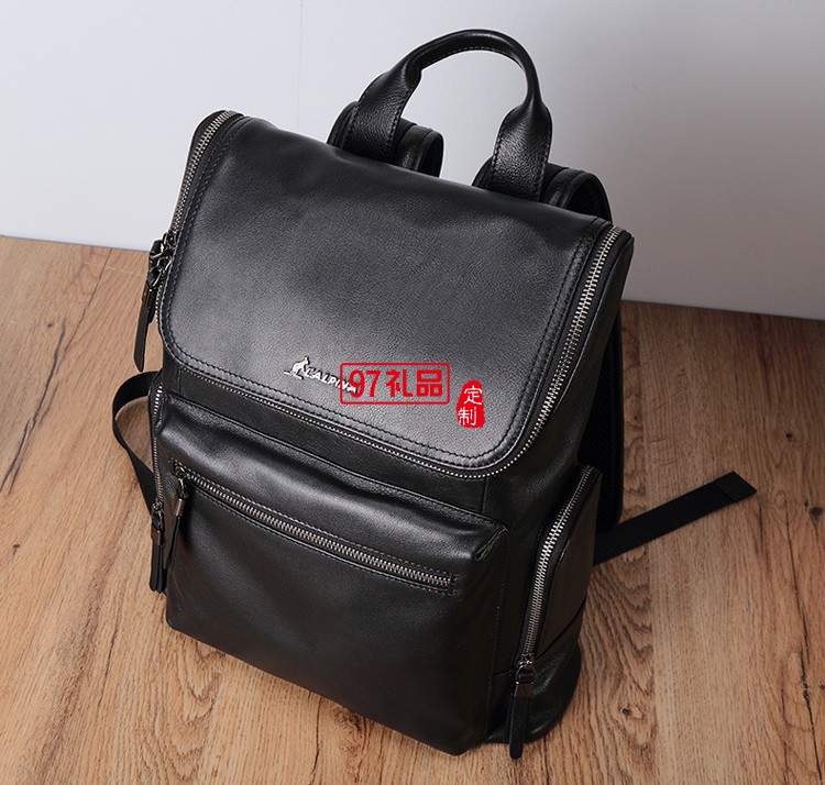 男士商務真皮雙肩背包 旅行包