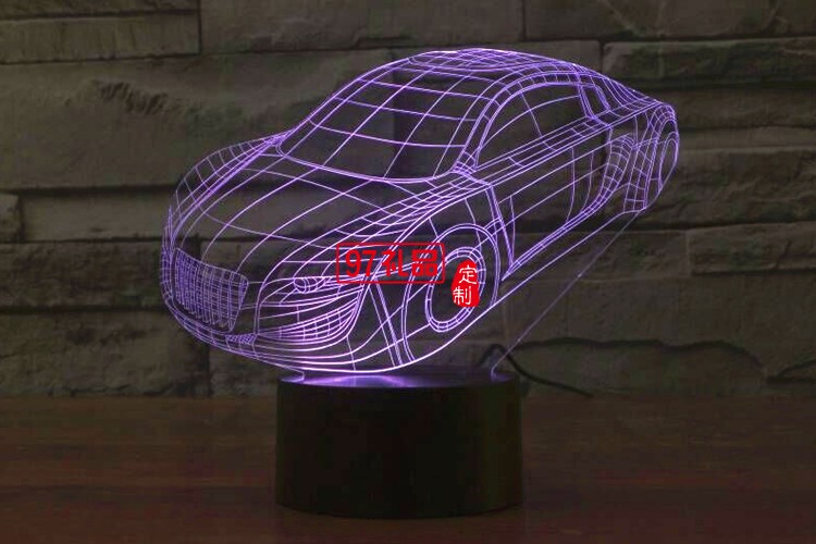 汽車3D燈 LED小夜燈 可定制LOGO定制產品造型