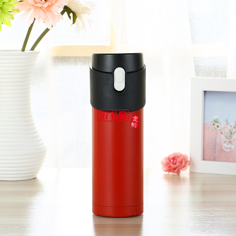 簡約不銹鋼雙層保溫杯 企事業單位定做禮品LOGO