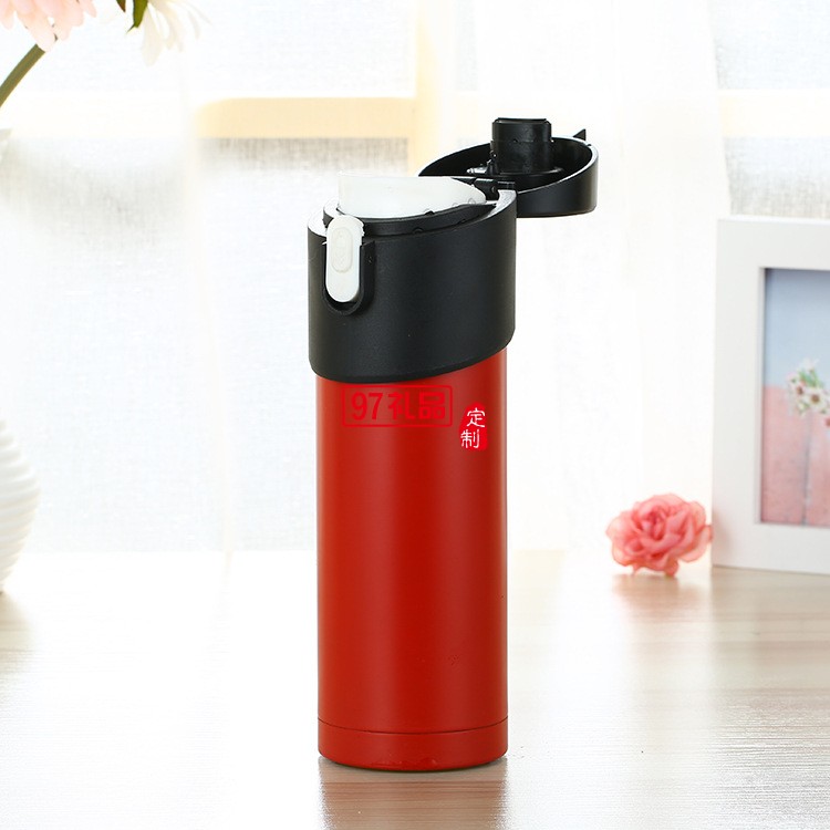 簡約不銹鋼雙層保溫杯 企事業單位定做禮品LOGO