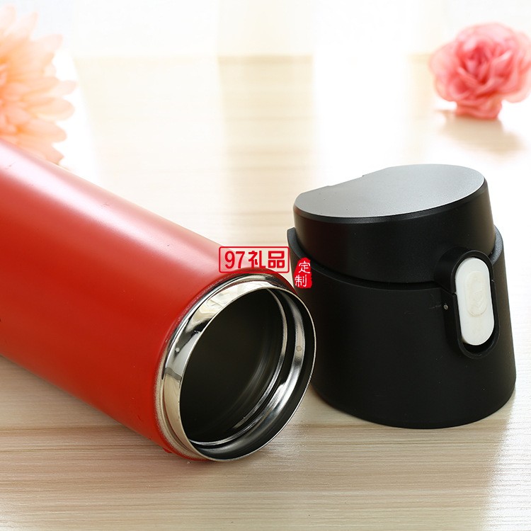 簡約不銹鋼雙層保溫杯 企事業單位定做禮品LOGO