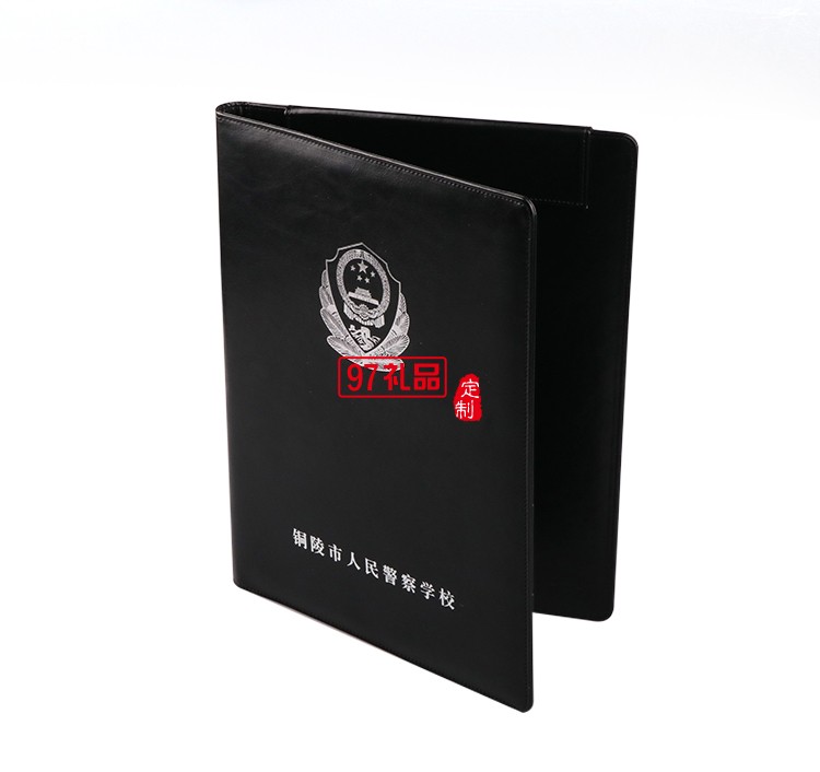 高檔皮質文件夾人民警察定制案例