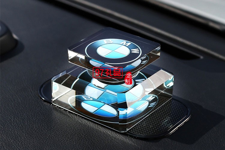 創意車標水晶車載香水座