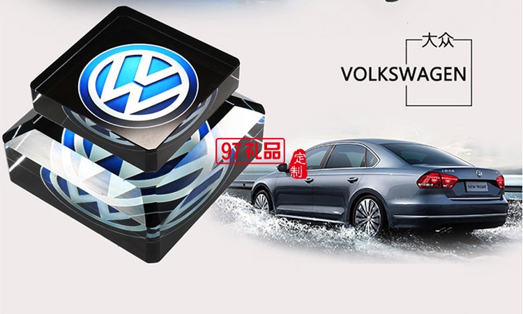 創意車標水晶車載香水座