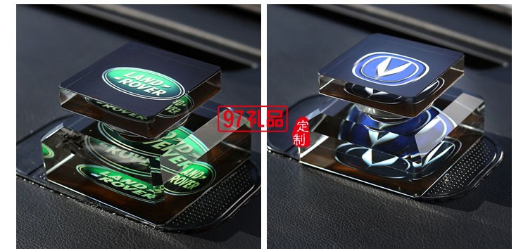 創意車標水晶車載香水座