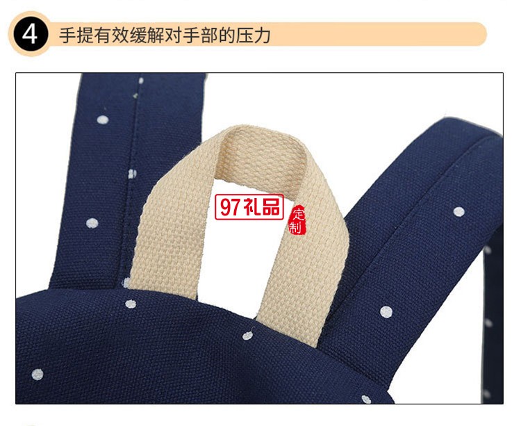 文藝范雙肩帆布背包_校園禮品可愛學生書包_可印制logo