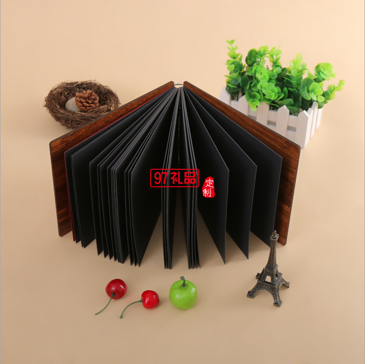 韓國 創意紀念diy相冊 禮品活頁相冊定制禮品贈品相簿 8寸木質