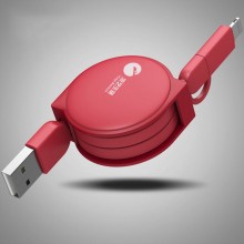 二合一數據線  蘋果安卓通用數據線 創意數據線垠藝生物定制