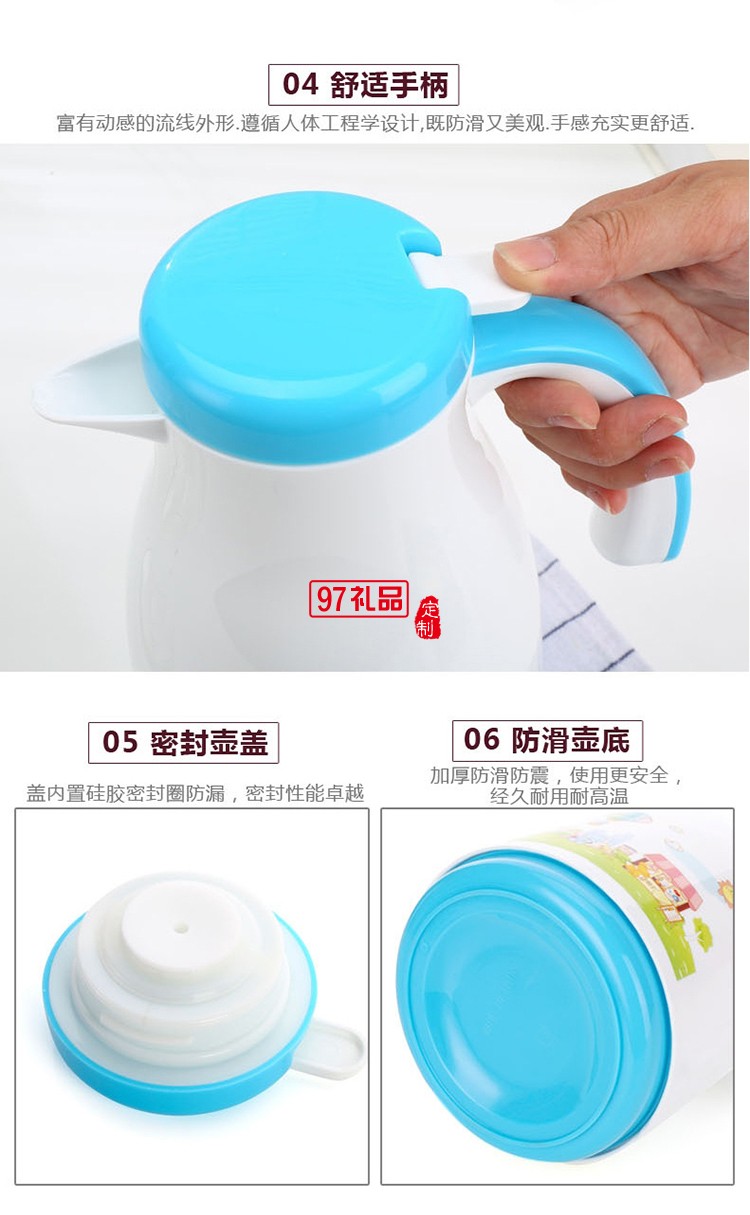  新款大容量歐式咖啡壺 家用保溫壺熱水瓶玻璃內膽真空保溫瓶