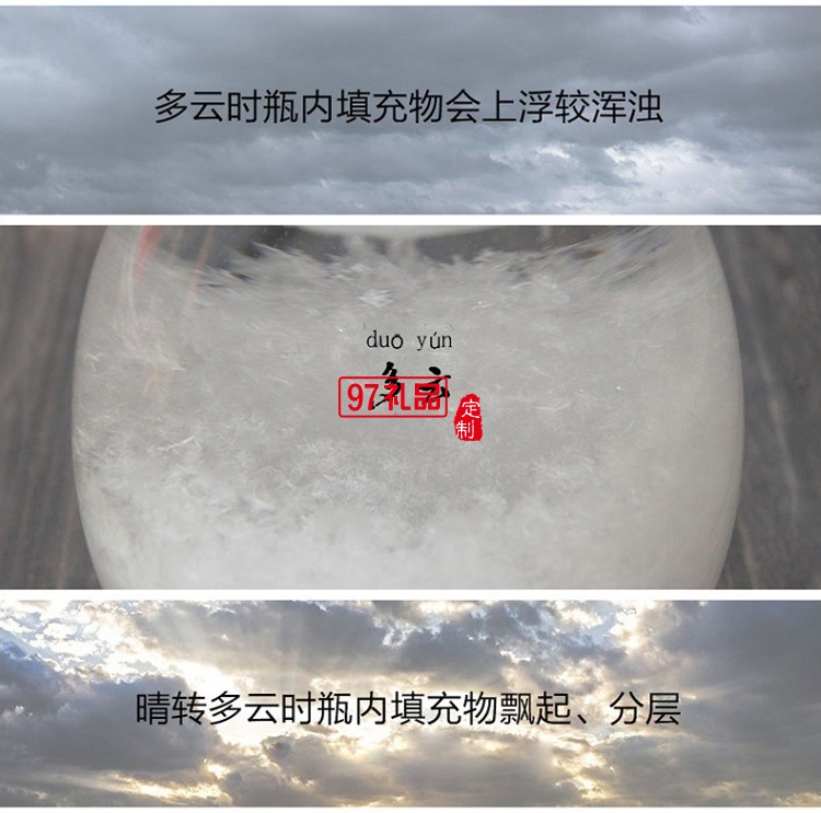 創(chuàng)意玻璃工藝品地球儀旋轉天氣預報瓶風暴瓶