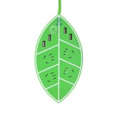 萬達定制創(chuàng)意USB智能插排樹葉拖線插座定制公司廣告禮品