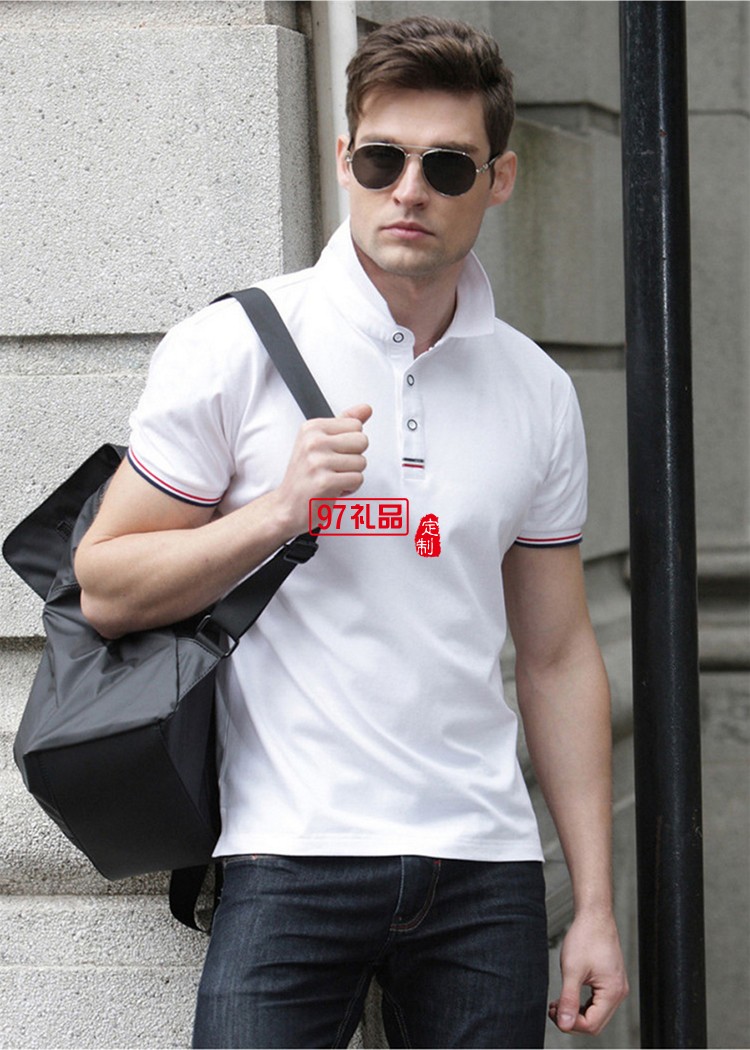 夏季短袖工作服POLO衫定制純棉翻領t恤文化衫