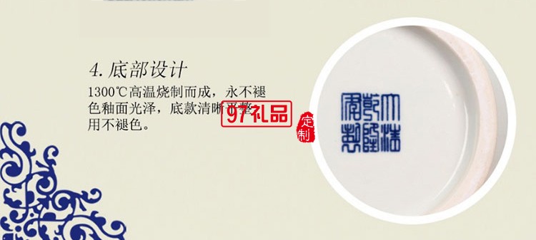 景德鎮陶瓷器 青花山水美人尖花瓶 家居客廳裝飾工藝品插花擺件