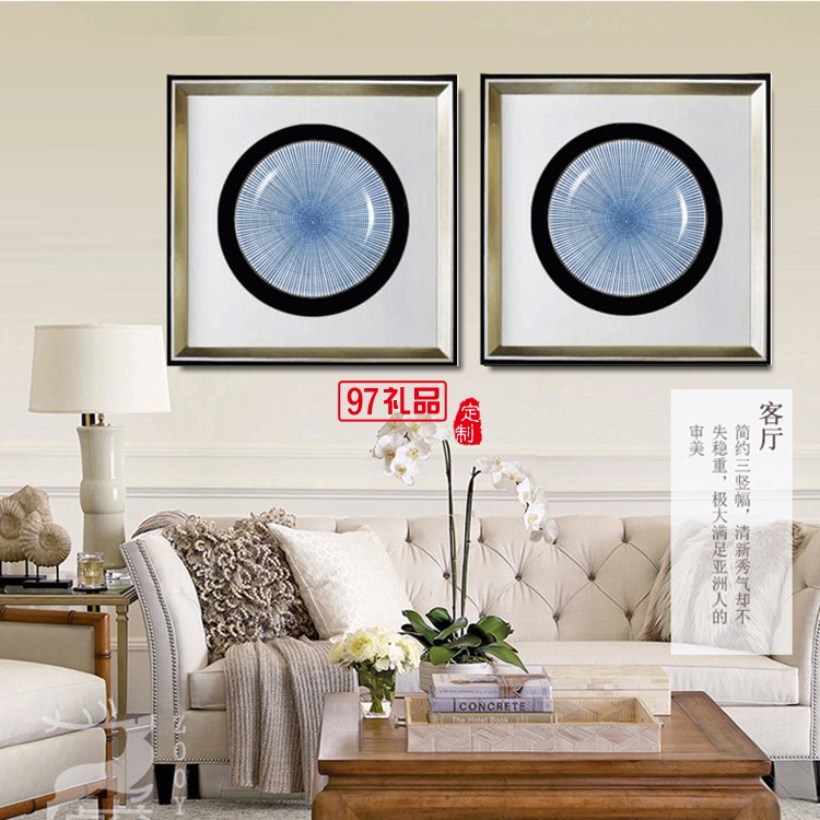 新款中式客廳沙發墻飾裝飾畫