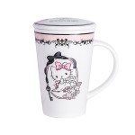 新款卡通兒童杯子帶蓋 創意陶瓷杯禮品杯子定制