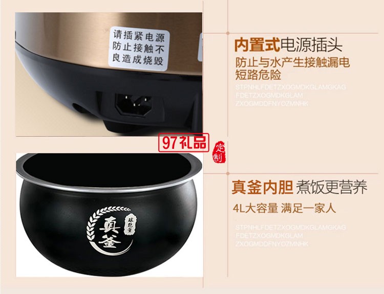 達臣電飯煲 真釜內膽全觸摸帶帶預約家用電飯煲 